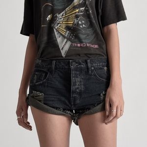 One Teaspoon Black Bandits Denim Shorts